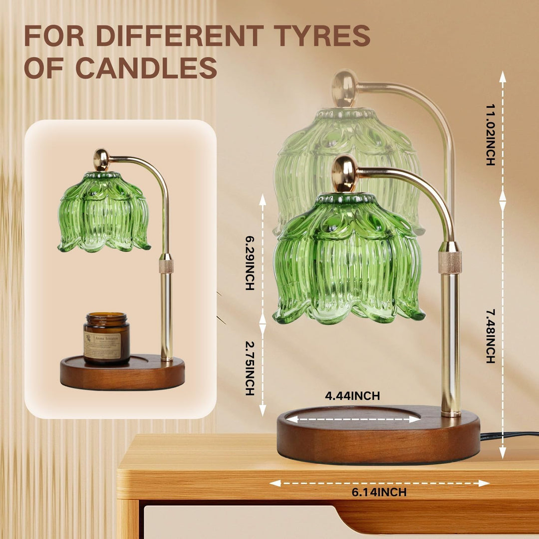 Candle Warmer Lamp with Dimmer - Electric Candle Lamp with Timer for Jar Candles Scented Candles wit