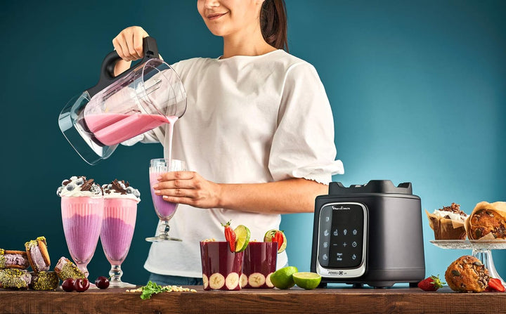 Moulinex InfinyMix LM91HD Standmixer, 5 Programme + manuell, Tritan Karaffe BPA-frei 1.75L + Transpo