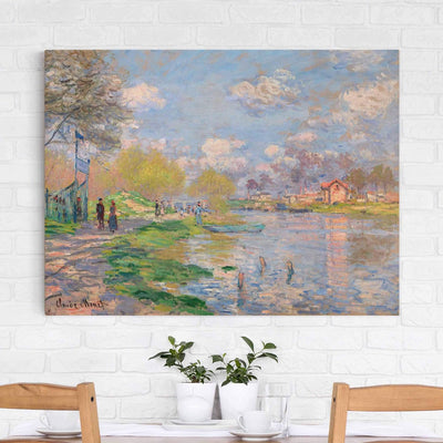 Top Claude Monet Leinwandbilder Frühling an der Seine 60 x 80cm 60cm x 80cm Claude Monet - Frühling