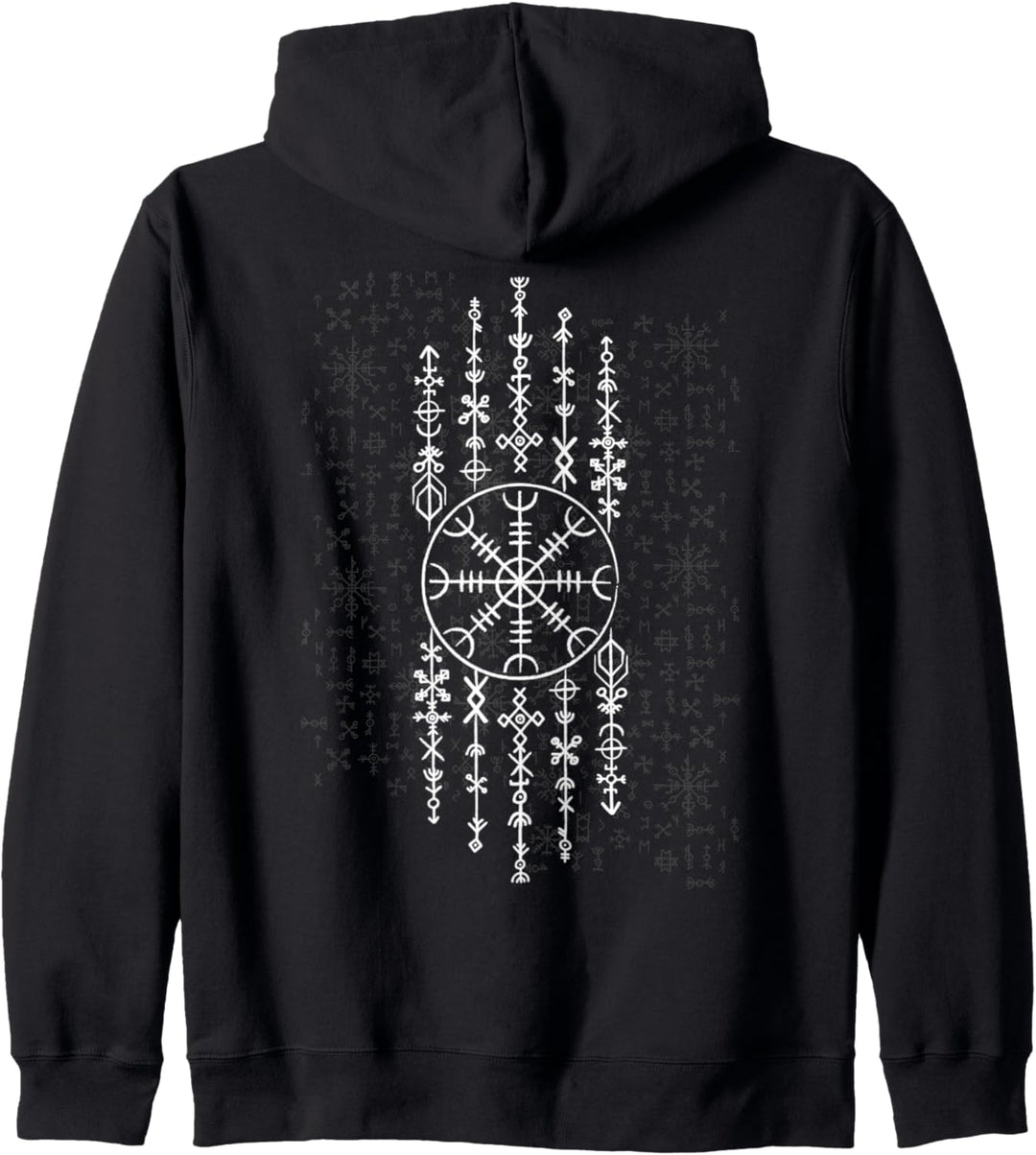 Vintage Wikinger Aegishjalmur The Helm of Awe (on back) Kapuzenjacke