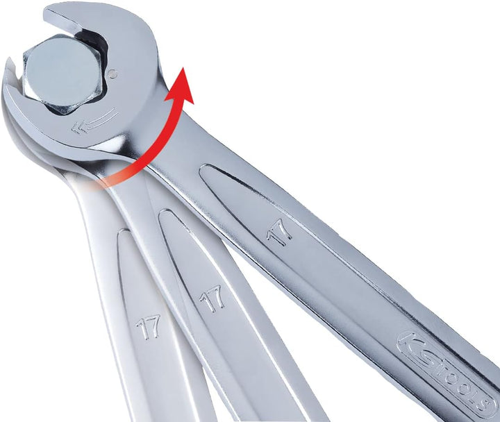 KS Tools KS 504 Tools 503.5224 DUO GEARplus Ringmaulschlüssel,Maul-Ratschenfunktion 24mm, 24mm