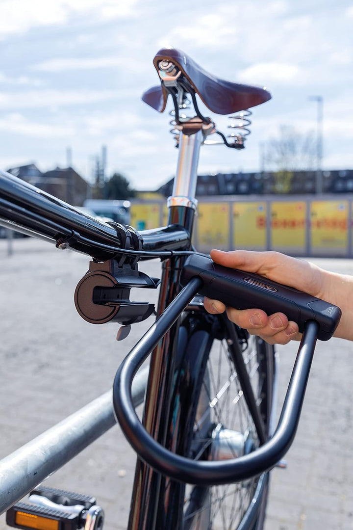 ABUS Bügelschloss Granit Plus 470 + SH B-Halterung - Fahrradschloss mit Plus Zylinder als Manipulati