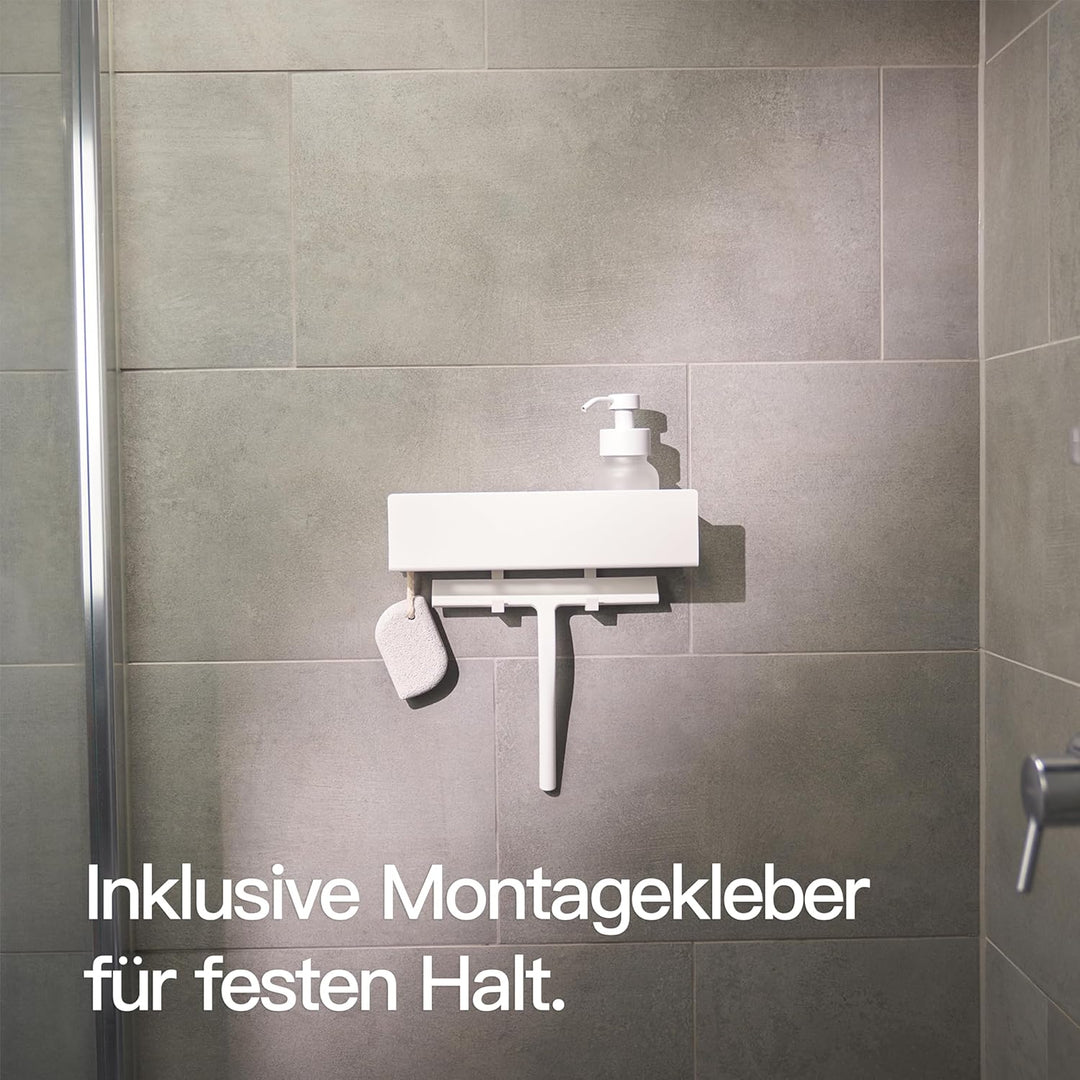 Designfabrik Hamburg Duschablage ohne Bohren | Badezimmer Regal | Badregal | Duschregal ohne Bohren
