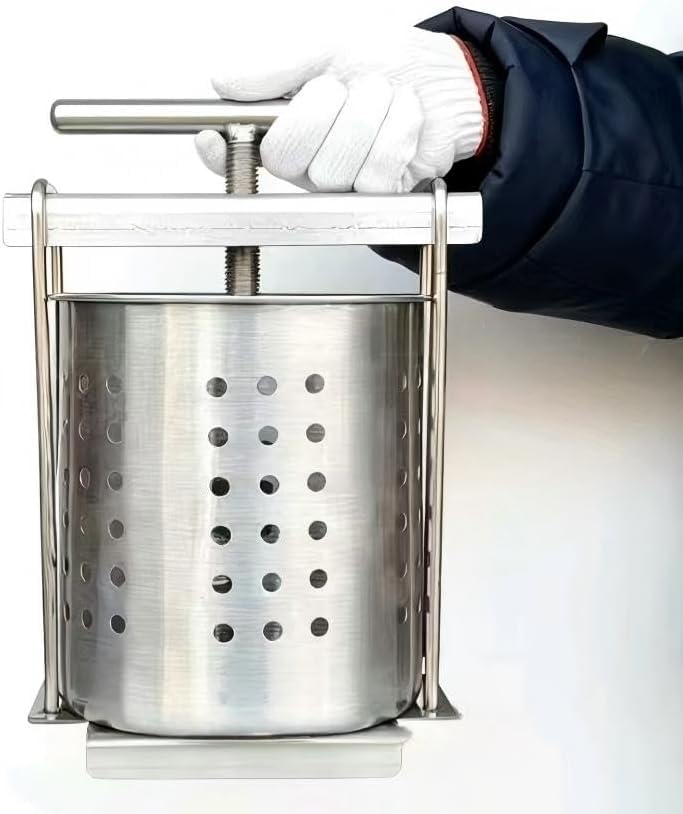 Edelstahl Gemüsepresse Manuell, 2,5L Edelstahl Gemüsepresse Manuell, Manuelle Obstpresse, Obstpresse