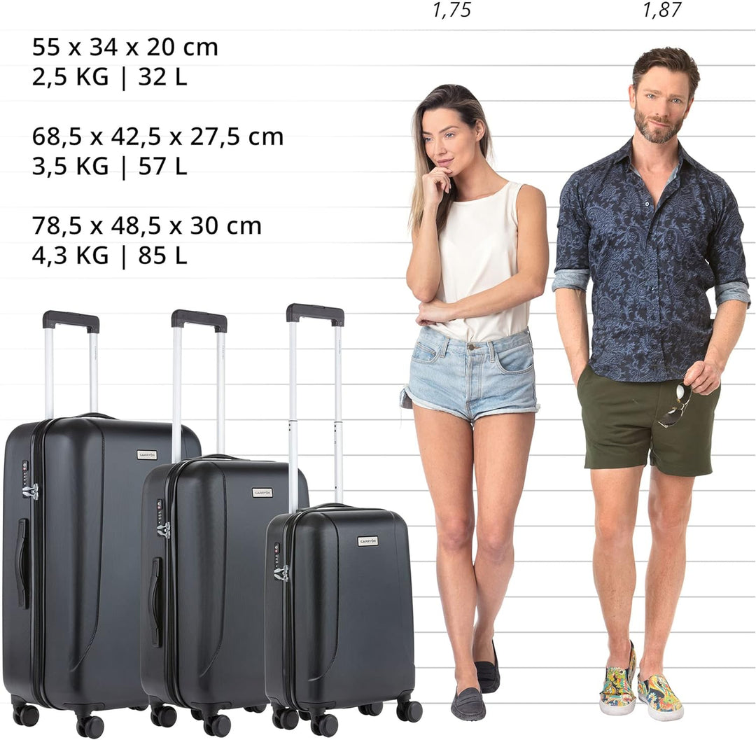 CarryOn Skyhopper Hartschale Kofferset 3 teilig - Gepäckset Reisekoffers TSA - Polycarbonate - TSA O