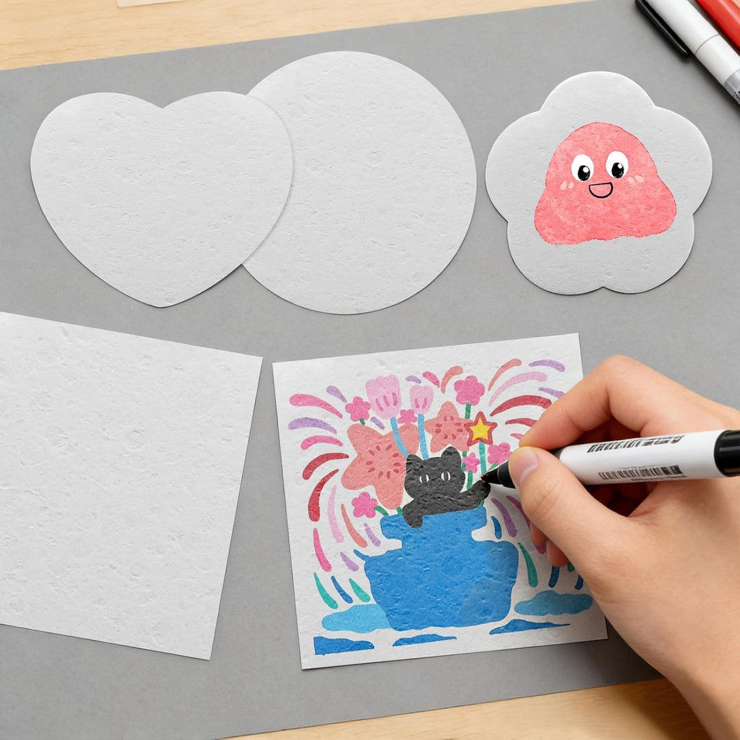 40 Stück Magic Puffy Paint Paper Weisse Schaumstruktur Malpapier, Puffy Art Set, für 3D-Malerei Kart