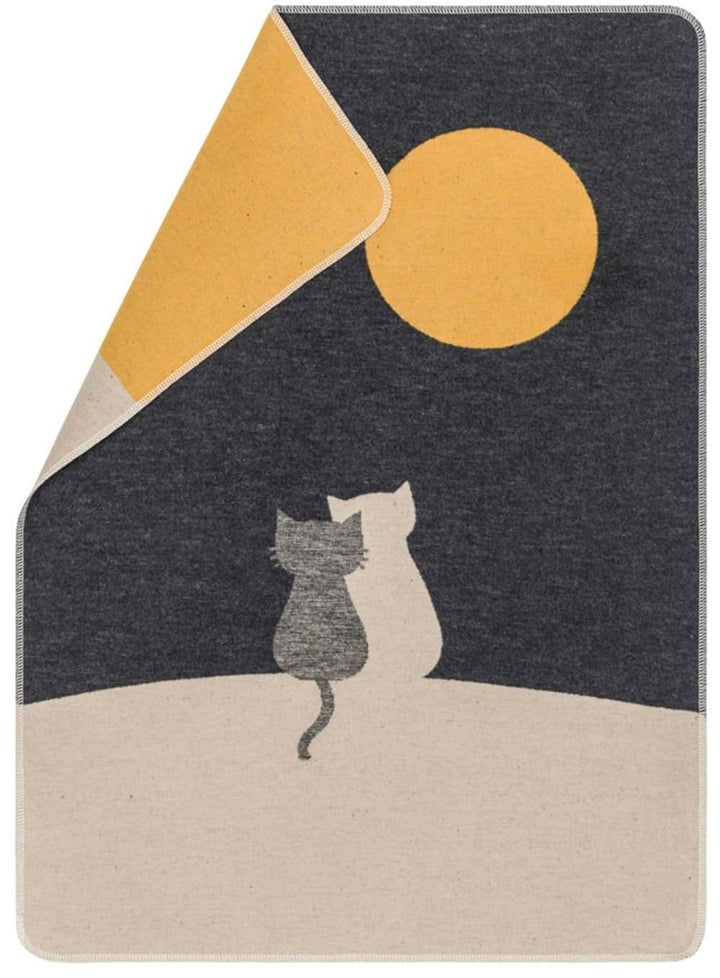 David Fussenegger Haustierdecke 'Katzenpaar' 70 x 90 cm Anthrazit