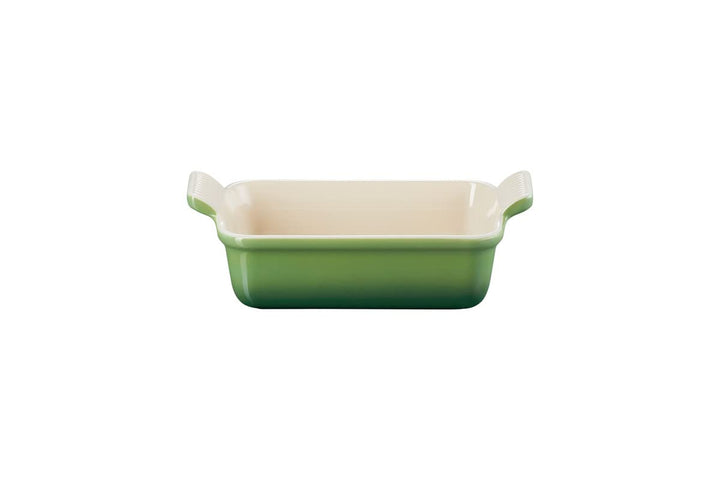 Le Creuset Rechteckige Auflaufform Tradition aus Steinzeug, 19 cm, 1.1 Liter, Bamboo, 71102194080001