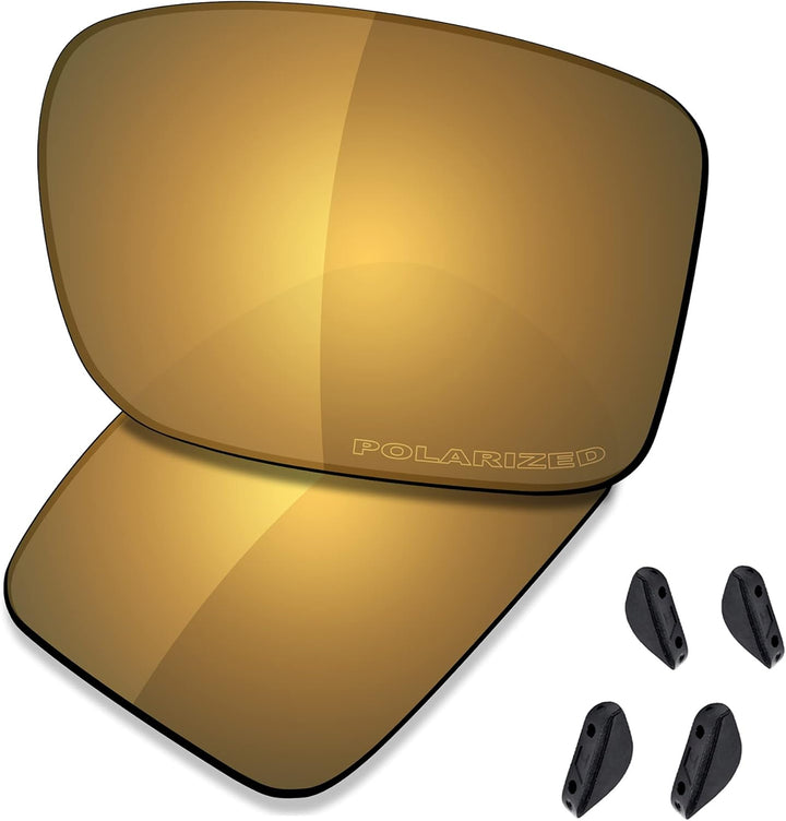 Saucer Premium Ersatzgläser für Oakley Double Edge OO9380 Sonnenbrillen High Defense - Bronze Gold P