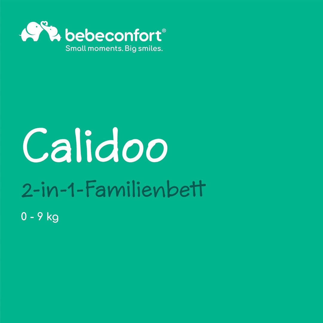 Bebeconfort Beistellbett Calidoo, höhenverstellbares Babybett, gemütlich und weich gepolstert, das B