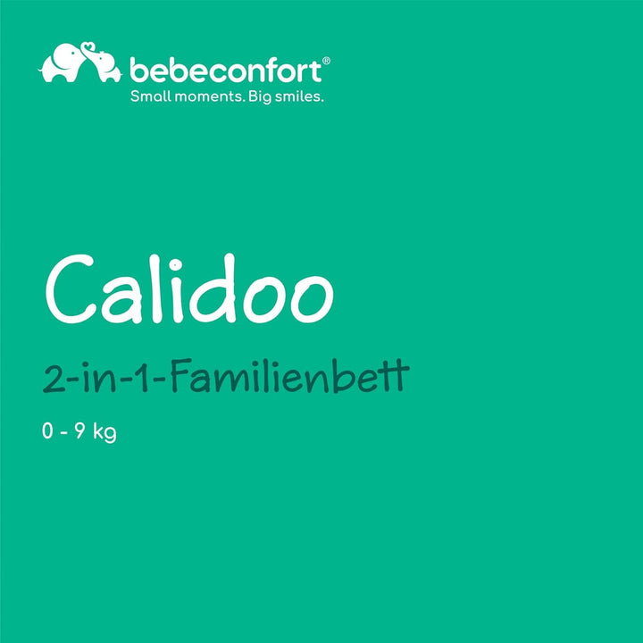 Bebeconfort Beistellbett Calidoo, höhenverstellbares Babybett, gemütlich und weich gepolstert, das B