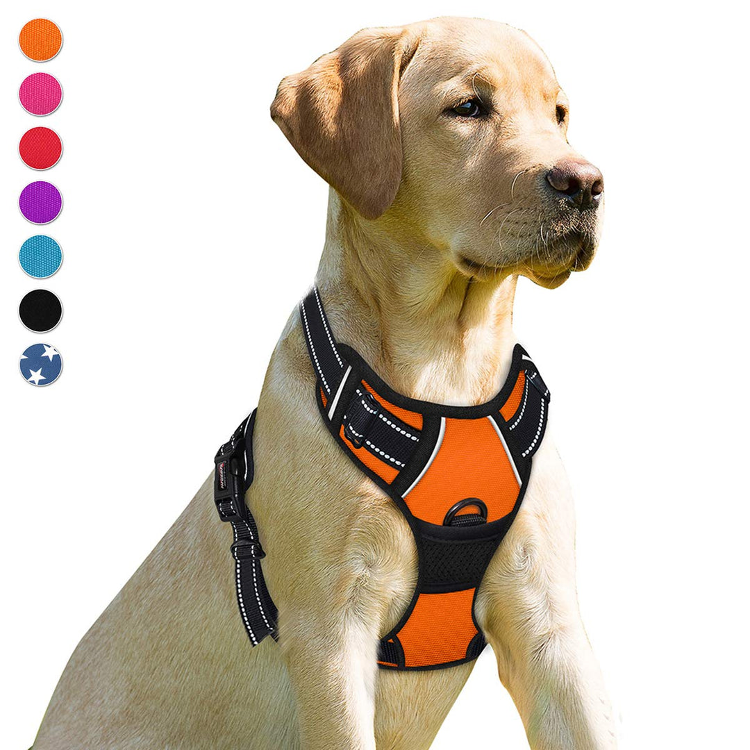 BARKBAY Dog Harness No-Pull Pet Harness Adjustable Outdoor Pet Vest Front Clip Heavy Duty 3M Reflect