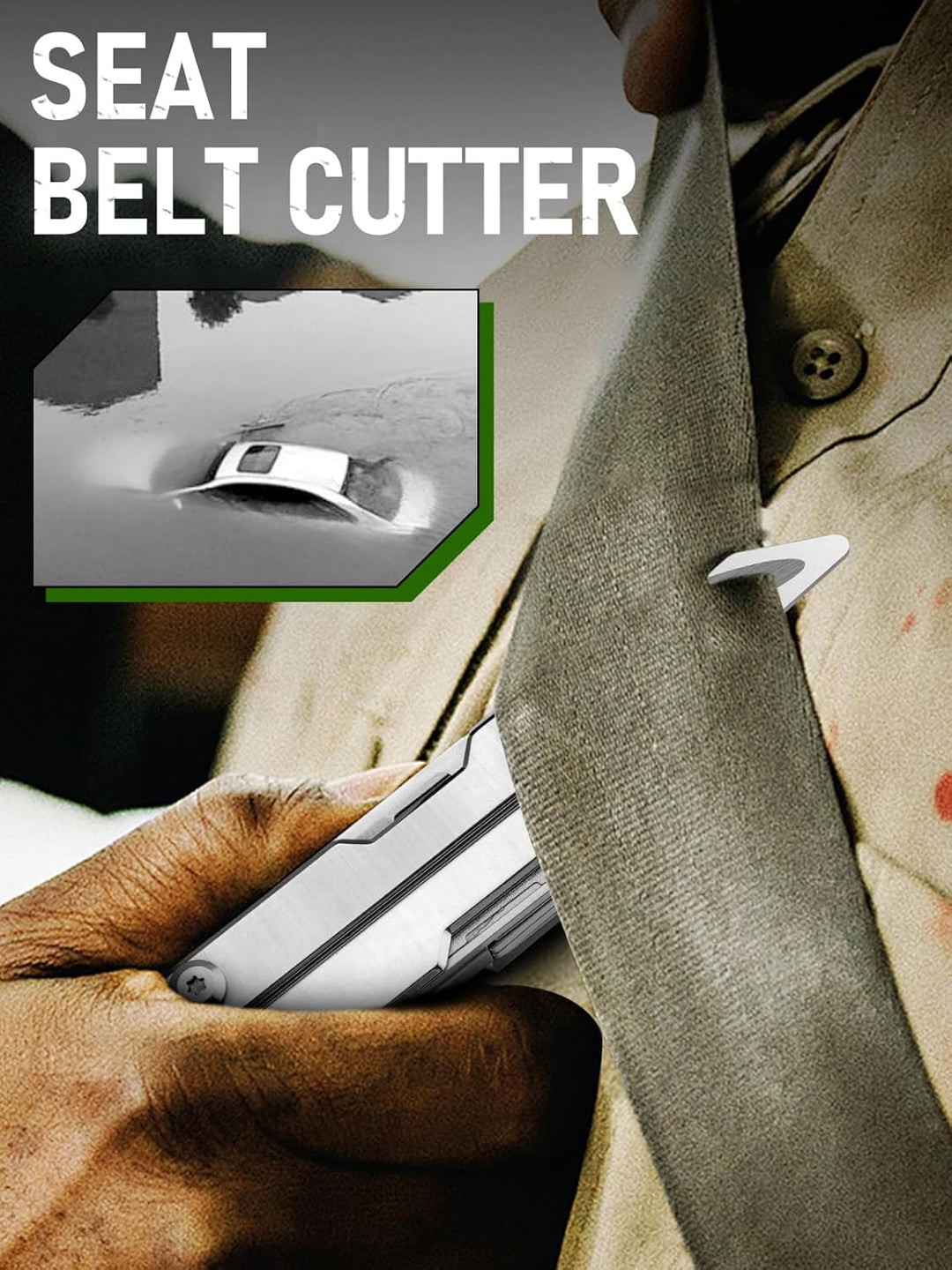 BIBURY Mini Multitool Zange Mit Unsichtbare Pinzette, 10 in 1 EDC Multi Tool Mit Glasbrecher Rückenc