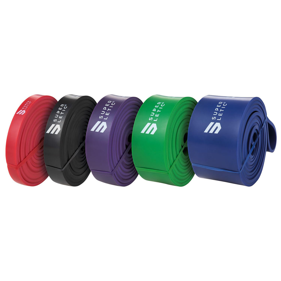 SUPERLETIC Powerbands, Widerstands-Fitness-Bänder, einzeln oder im Set, Pullup-, Resistance und Body