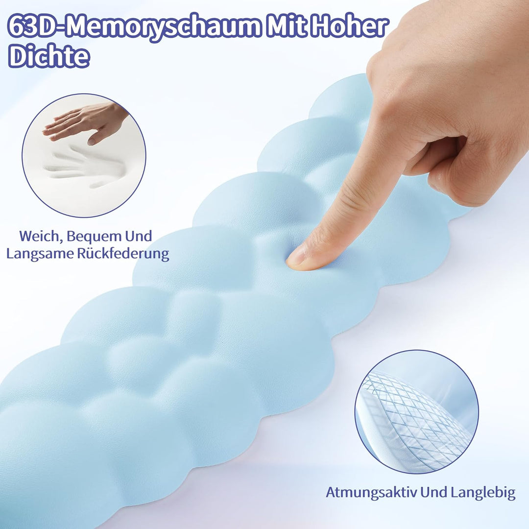 Sushret Wolkenförmige Handballenauflage für Tastatur, ergonomische Tastatur-Handauflage aus PU-Leder