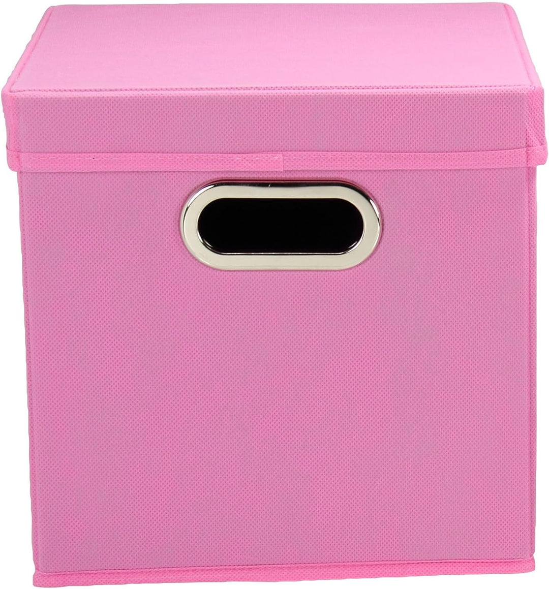 Household Essentials Würfel Set mit Deckel, rosa, 2er Pack Pink, Pink