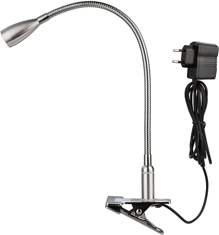Meanyee 3W berührungsempfindlich stufenlos dimmbare flexible Schwanenhals Clip auf Schreibtisch Lese