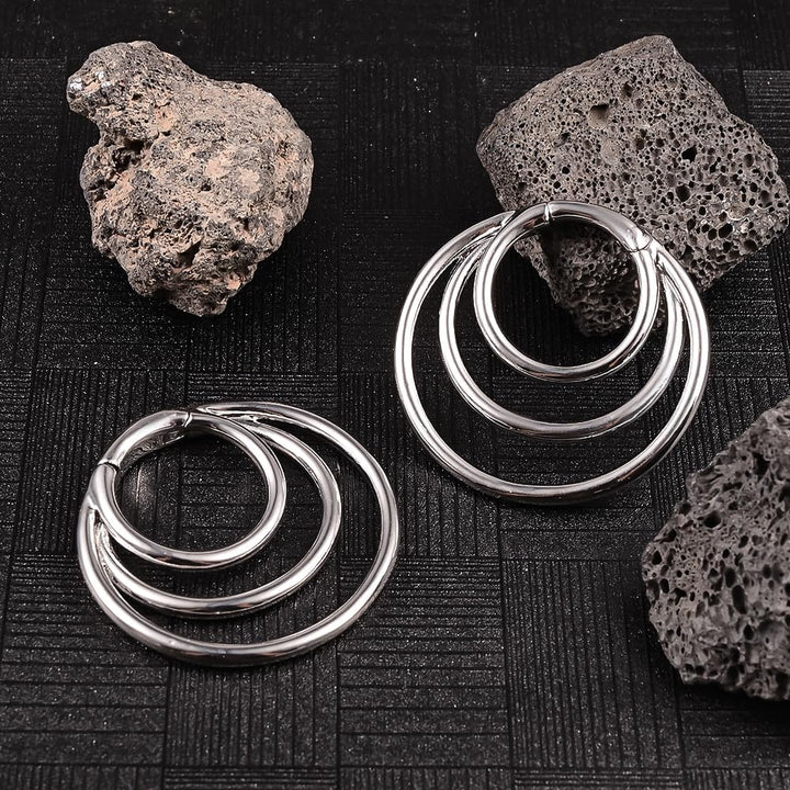 Vankula Ohr Gewichte Flesh Tunnel Weights Hangers Ringe Hoop Edelstahl für männer damen Ohrpiercing