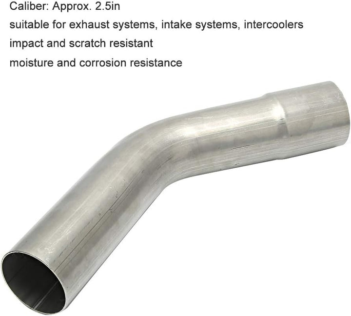 Auspuffrohr, Fahrzeug 2,5 Zoll Dornbogen Auspuffrohr Winkelrohr 45 Grad Edelstahl