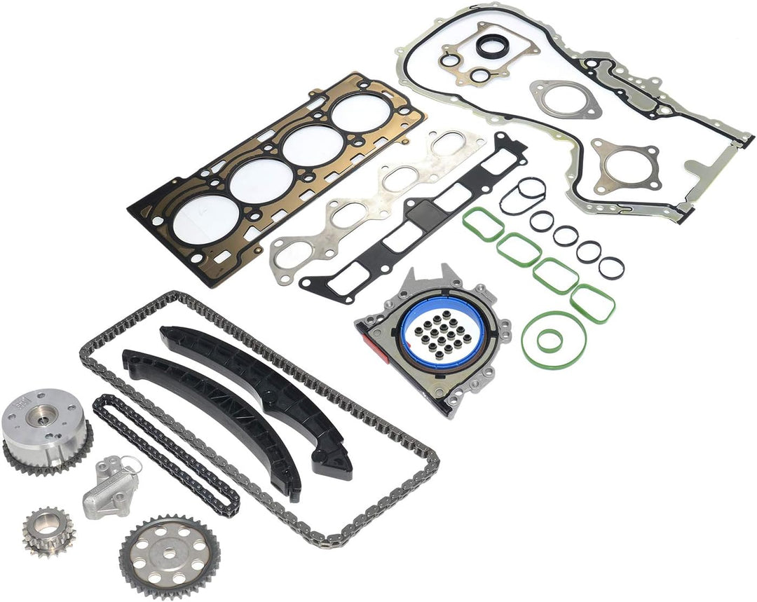 Bisenya Steuerkettensatz VVT &amp; Kopfdeckeldichtungen Kompatibel mit 1.4 TSI CAX CAV CTH BKG AXU 1.6 F