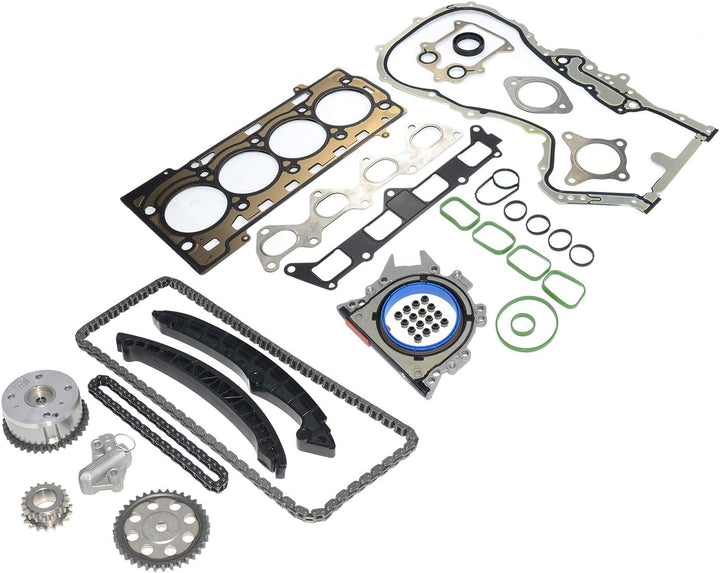 Bisenya Steuerkettensatz VVT &amp; Kopfdeckeldichtungen Kompatibel mit 1.4 TSI CAX CAV CTH BKG AXU 1.6 F