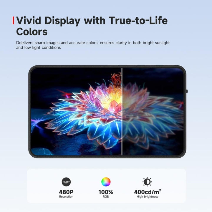 SYNCO Xview M4 Handy Selfie Monitor, Magnetischer Smartphone Vlog Bildschirm für iPhone & Android Rü