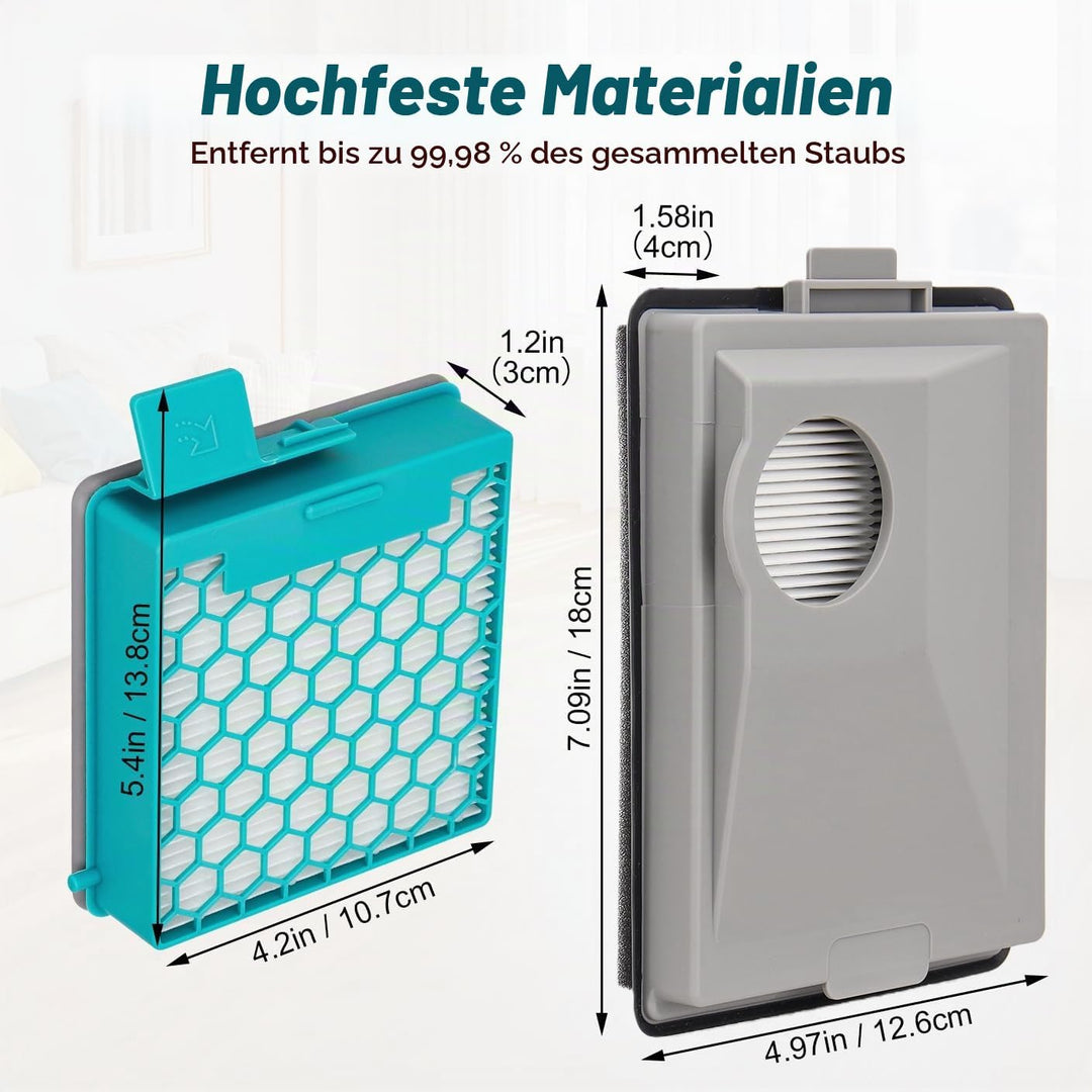 2 Stück Ersatz HEPA-Filter Set kompatibel mit Miele Boost CX1 Active/Allergy/Cat &amp; Dog/Parquet Power