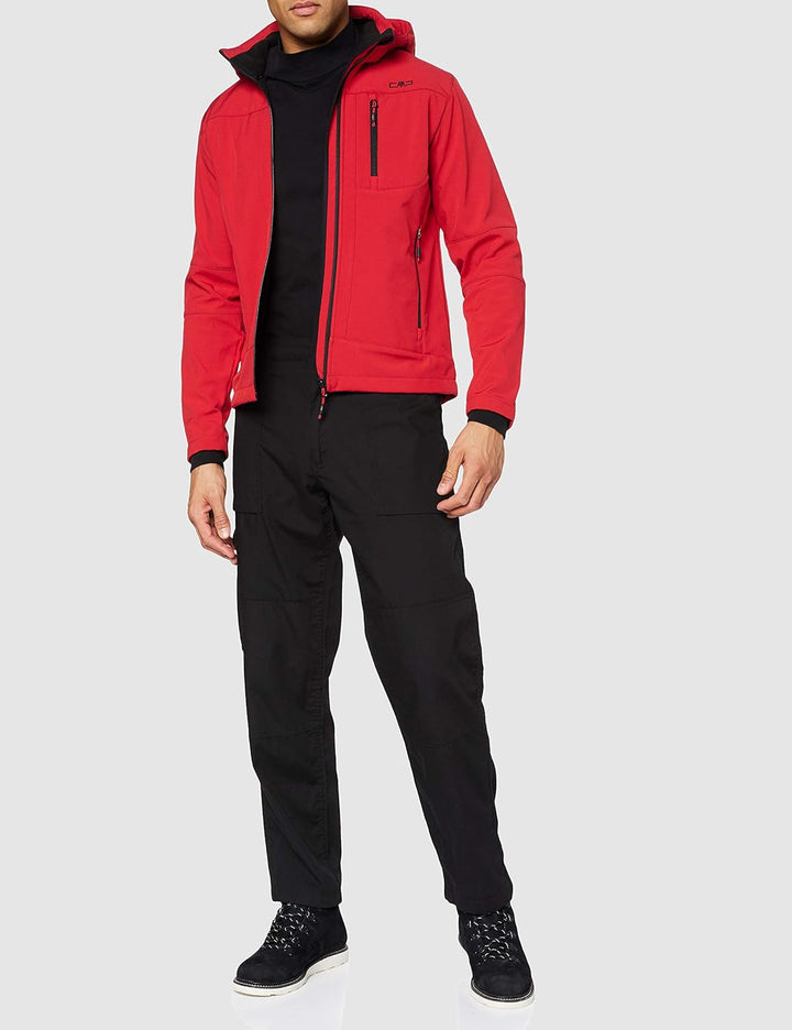 CMP Herren Zip Kapuzenjacke 46 Ferrari-Nero, 46 Ferrari-Nero