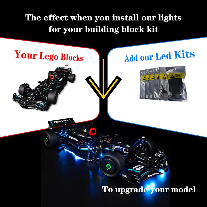 Kyglaring Led Licht Set Kompatibel mit Lego 42171 Mercedes-AMG F1 W14 E Performance, Dekorations bel