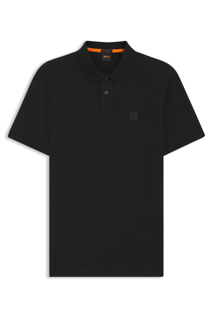 BOSS Herren Passenger Slim-Fit Poloshirt aus Stretch-Baumwolle mit Logo-Aufnäher XXL Black1, XXL Bla