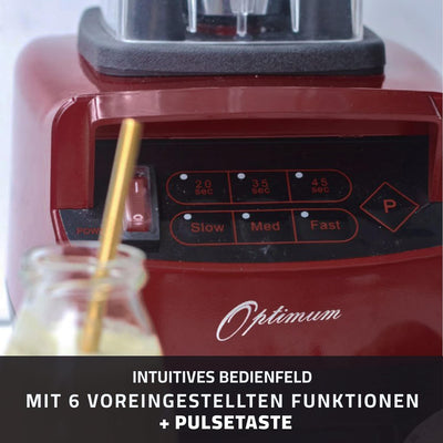 Hochleistungsmixer Optimum 9200A, 2611 Watt, 3.5PS, 6 Edelstahlklingen, 48000 U/min, 2L BPA-freier B