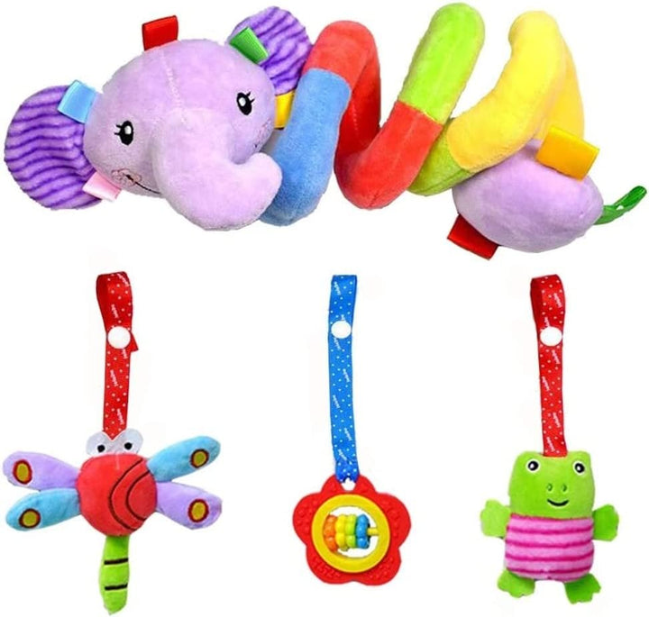 Kinderwagen Spielzeug, Baby Activity Spirale Spielzeug mit Rassel, Hängendes Spiral Plüsch Spielzeug