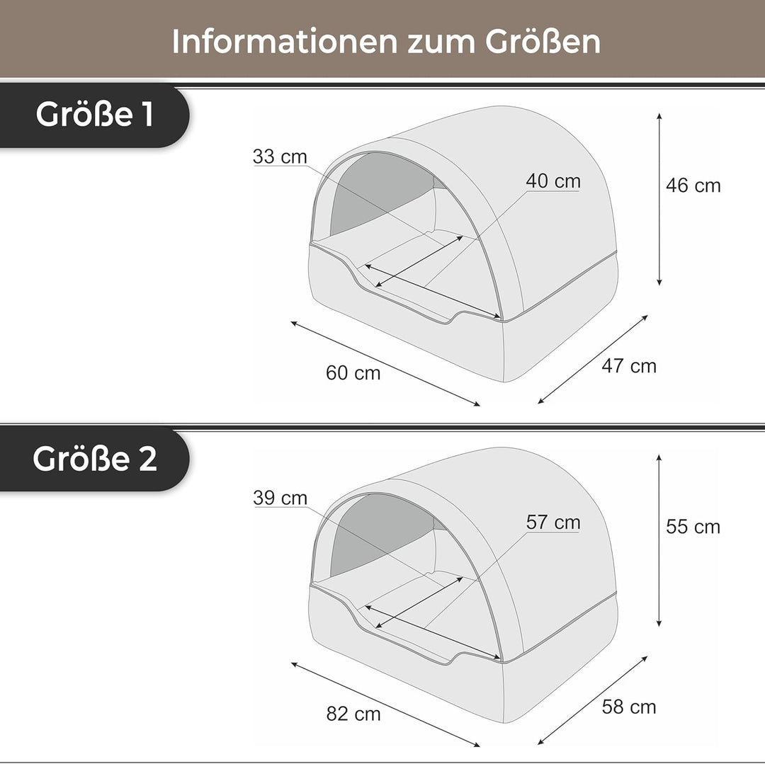 Bjird Hundebett & Hundehütte in einem - Hundehaus mit Dach für kleine und mittelgrosse Hunde - Hunde