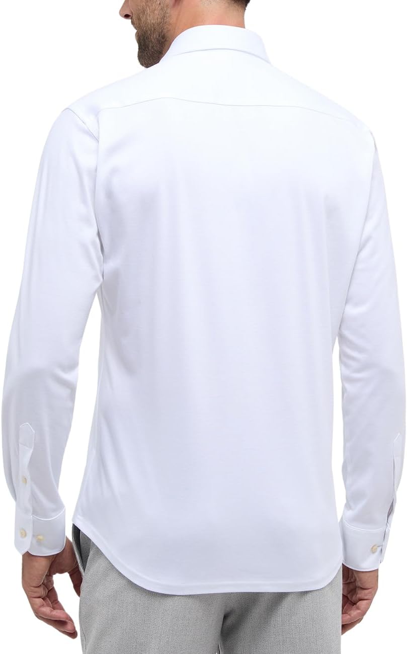 ETERNA Herren Long Sleeve Modern Fit White Uni Soft Tailoring Jersey T-Shirt 41 Weiã, 41 Weiã