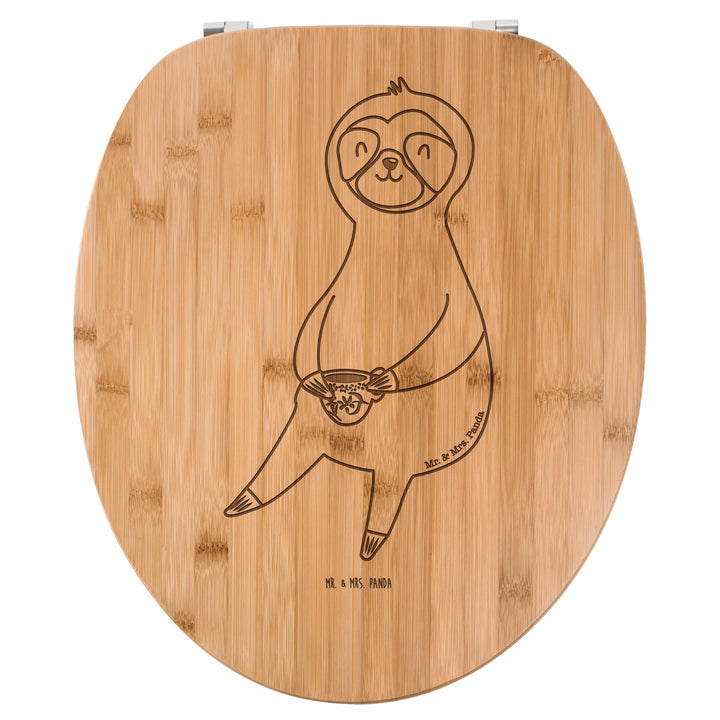 Mr. &amp; Mrs. Panda WC Sitz Faultier Kaffee - Geschenk, WC-Sitz, Lieblingstier, Faultier Deko, Toilette