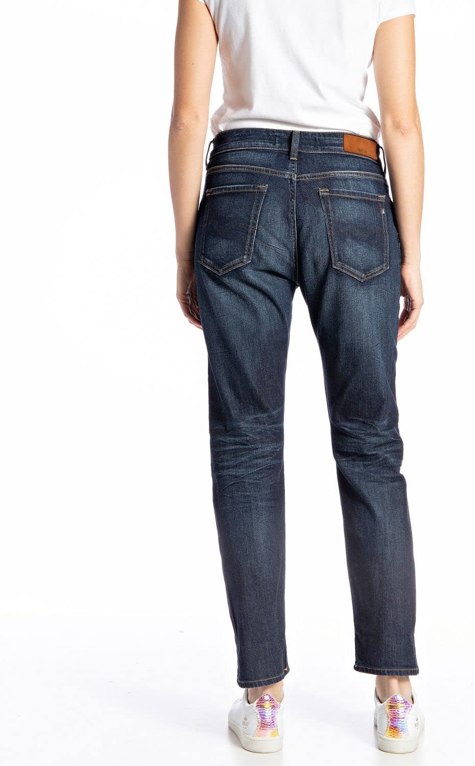 Replay Damen Jeans Marty Boyfit Bio 23W / 30L Dark Blue 007-1, 23W / 30L Dark Blue 007-1