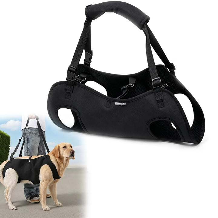 Hunde Tragehilfe: XL Hundehebegeschirr mit Abnehmbaren Schultergurten und Verstellbarem Kordelzug, T