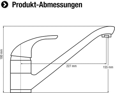 Cornat Spültisch-Einhebelarmatur "Free" - Hochwertiger Messingkörper - verchromt - Schwenkbarer Ausl