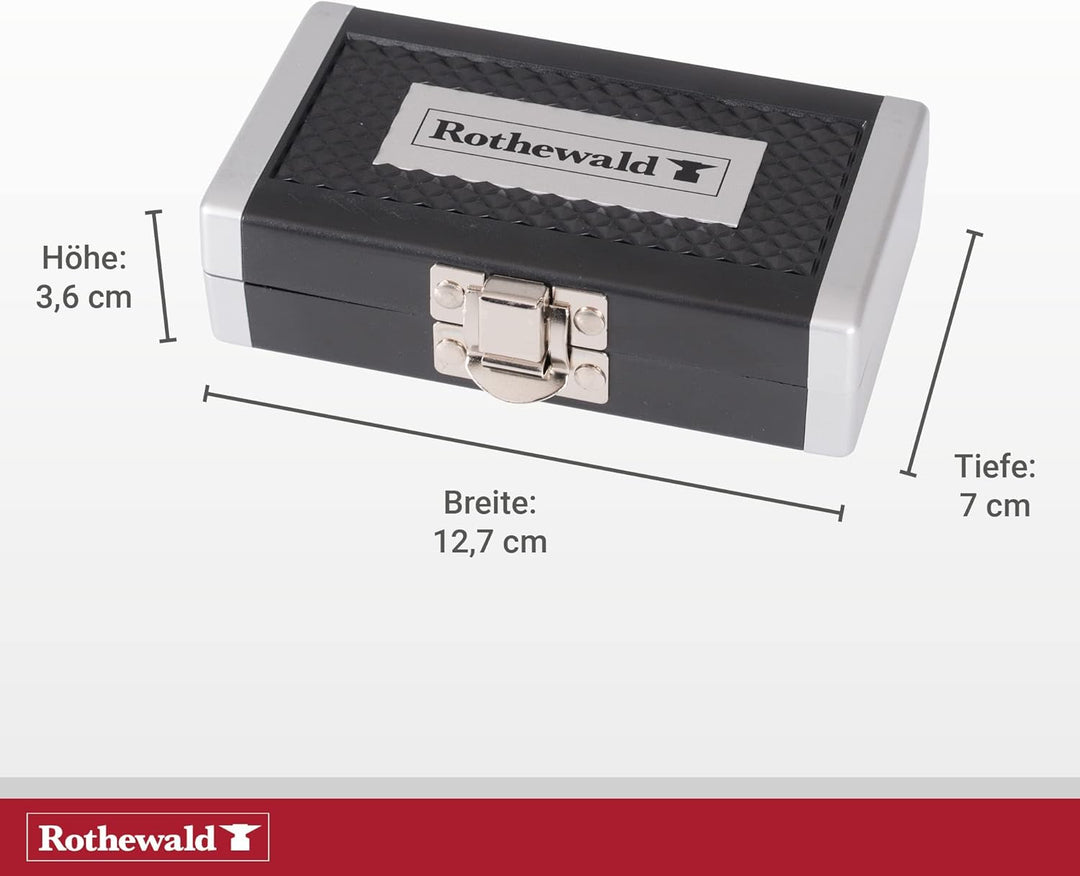 Rothewald Mini-Ratschensatz, Zöllig, 26 Teile, Motorrad-Zoll-Bordwerkzeug, Ratschen- & Bit-Set, Idea