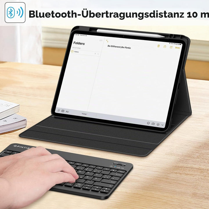 FINTIE Hülle mit Tastatur für iPad Air 13 Zoll M4/M3/M2 (2026/2025/2024), Soft TPU Rückseite Gehäuse