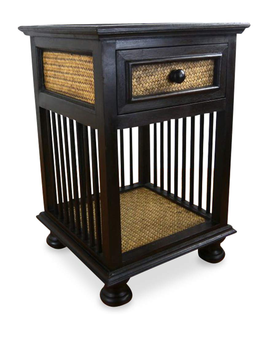 livasia Rattanschränkchen mit Schublade, Nachttisch, Beistellschrank, Badezimmerschränkchen(Nr.40)