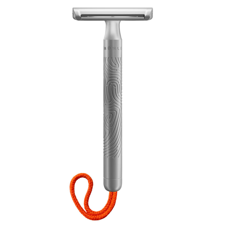 MÜHLE Companion Rasierhobel - Unisex Sicherheitsrasierer mit coralfarbener Kordel - nachhaltige, umw