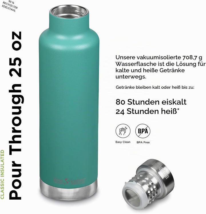 Klean Kanteen Herren Classic Vi Trinkflasche Einheitsgrösse Porcelain Green, Einheitsgrösse Porcelai