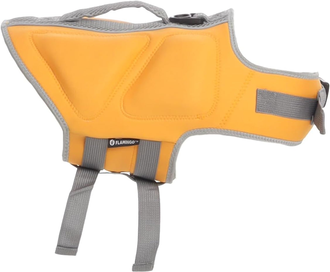 schwimmweste Hund - Flamingo Swimmy gelb - XL A:46,5 cm B:56-63 cm C:76-84,5 cm - Polyester - EPE-Sc