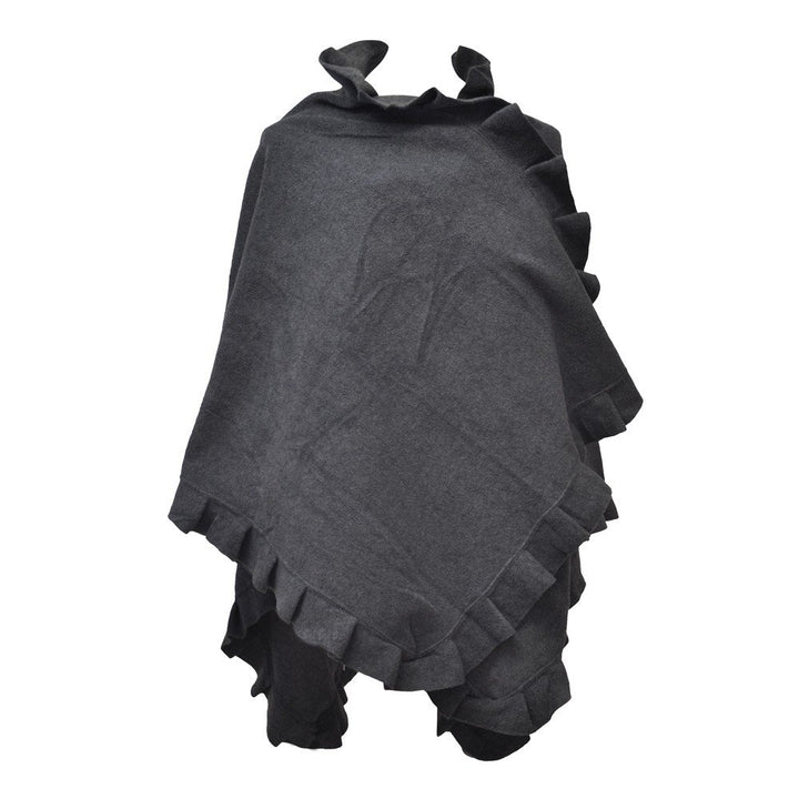 Toutacoo, Poncho Cape aus Fleece - Damen Einheitsgrösse 02-Anthrazit, Einheitsgrösse 02-Anthrazit