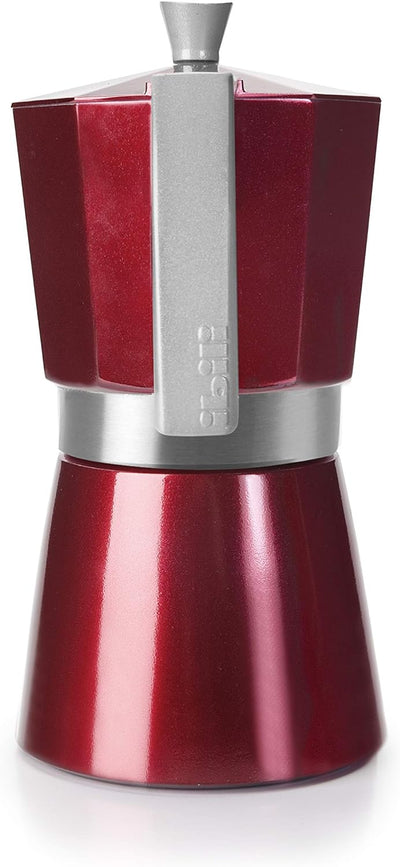 IBILI - Express-Kaffeekocher Evva Red, 9 Tassen, 450 ml, Aluminiumdruckguss, für Induktionsherde gee