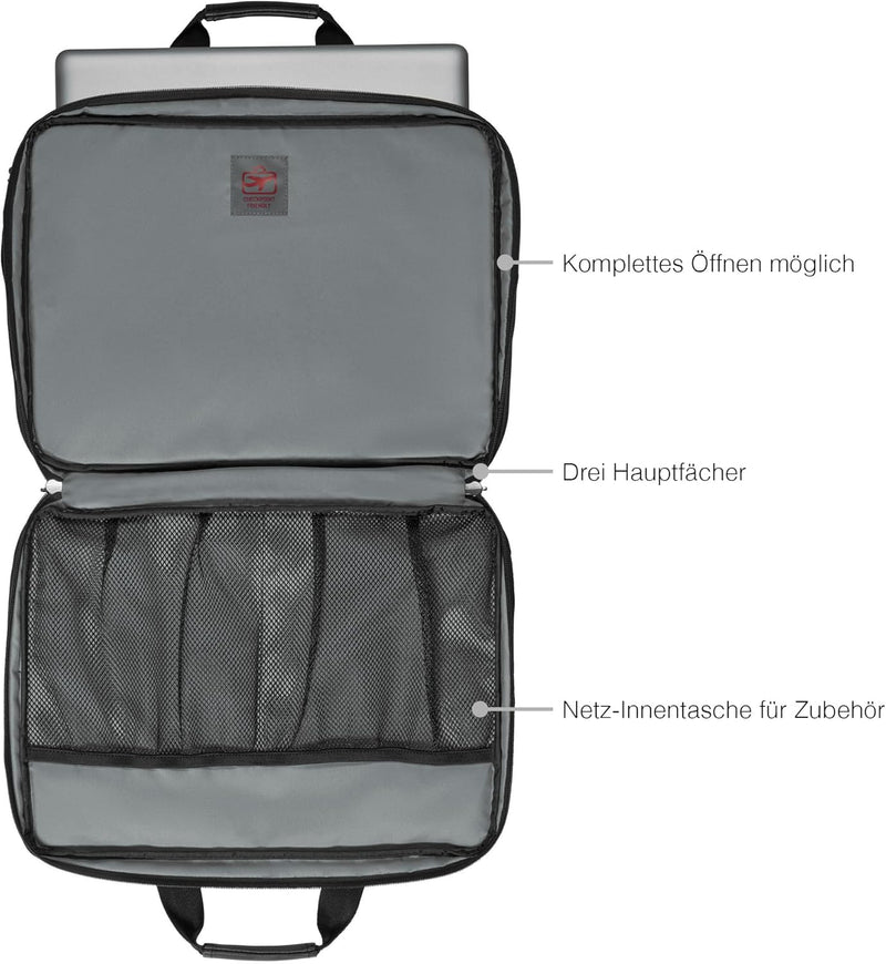 WENGER Legacy 17 Laptop-Tasche zum Umhängen, Notebook bis 17 Zoll, Aktentasche, Organizer, 26 l, Dam