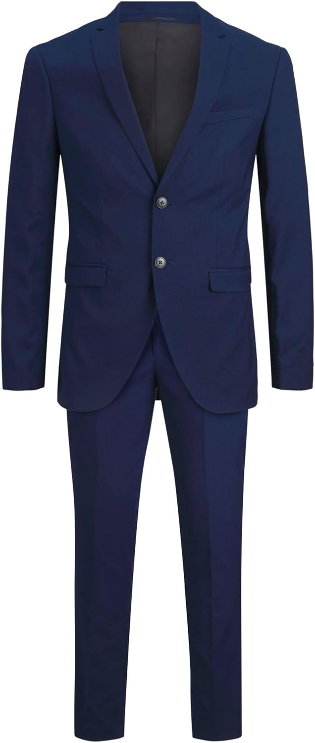 JACK & JONES Male Einreihiger Blazer und Hose Plus Size Slim Fit Anzug 62 Grosse Grössen Medieval Bl