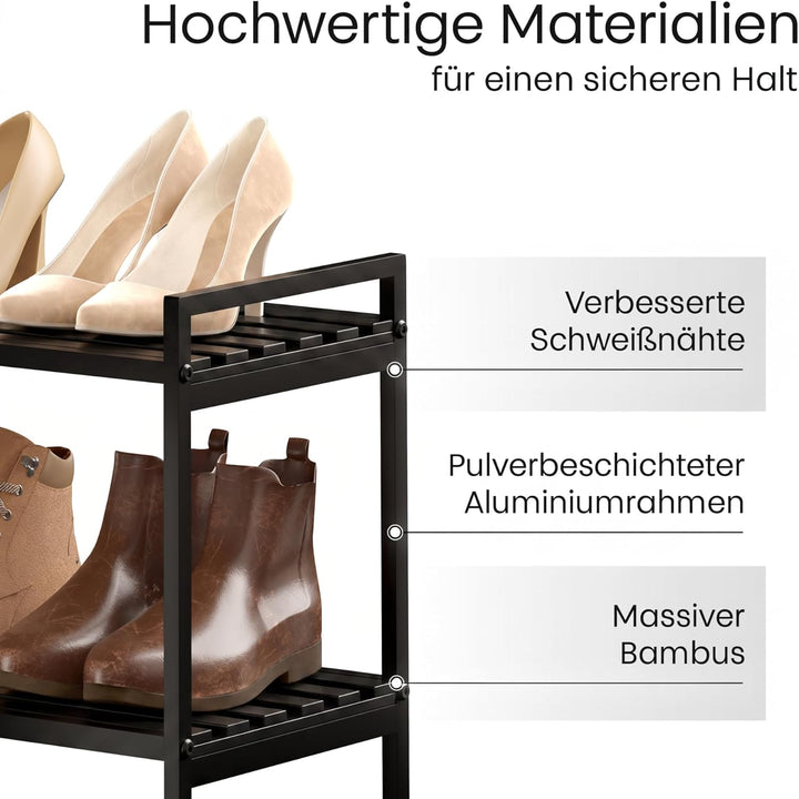 Schuhregal platzsparend, Design Schuhregal, Schuhorganizer, Schuhaufbewahrung für Eingangsbereich, F