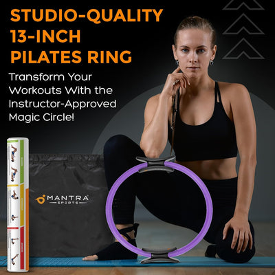 MANTRA SPORTS Pilates Ring Fit Fitness Ring Beckenbodentrainer für Frau & Männer, Beckenboden Traini